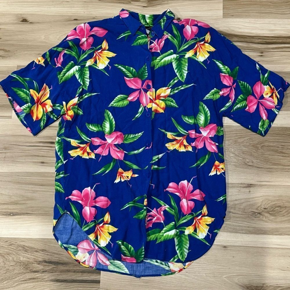 Vintage By Krush 90’s Hawaiian Button Up Short Sleeve Shirt Men’s Medium